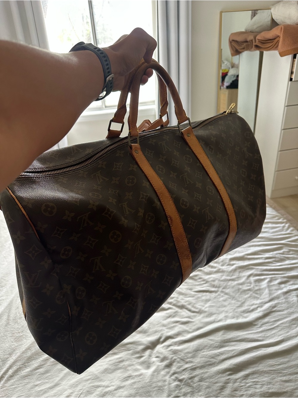 Used Louis Vuitton Monogram Keepall Bandouliere 60 M41412 Women's Bosto 3... - Picture 6 of 9